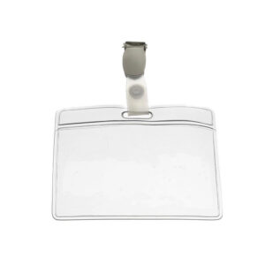 1000 Qualitäts Ausweishülle AH 2055 54x86mm mit Metallclip horizontal