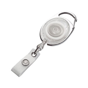 1000 Jojo transparent oval mit Metallfassung und Gürtelclip