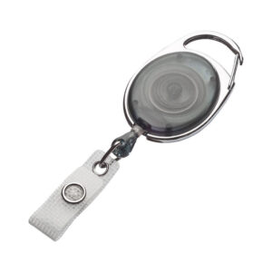 1000 Jojo schwarz oval mit Metallfassung und Gürtelclip