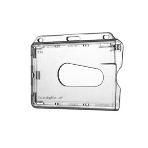 1000 Kartenhalter transparent horizontal mit Daumenausschub